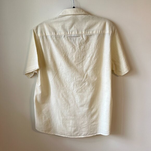 Coofandy Yellow Cotton Short-Sleeve Button-Down (Men's L) Your Sunshine Staple! - Picture 4 of 8